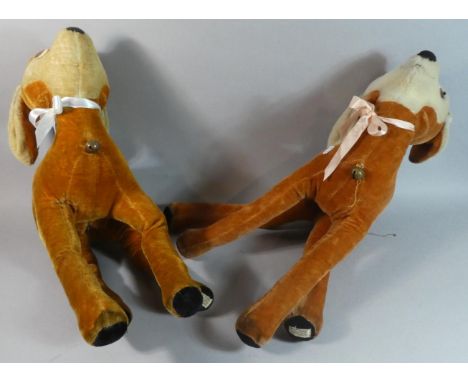 Two Vintage Merrythought Deer Toys 