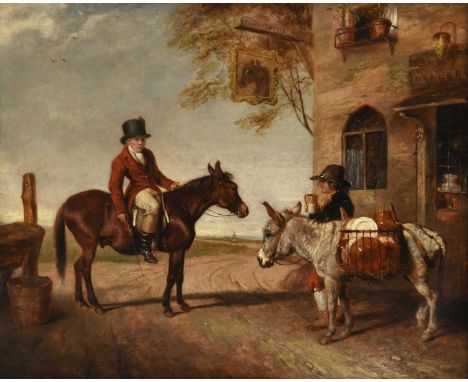 Abraham Cooper (1787-1868) "A Mule (the property of Lord Holland) and an Ass"Initialled, oil on panel, together with a copy o