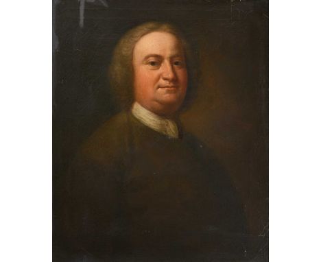 Follower of William Hogarth (1967-1764) Portrait of Carlisle Spedding Esquire, of Whitehaven, head and shoulders,  With inscr