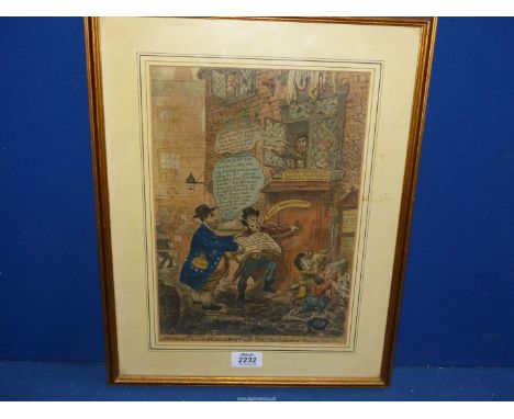Charles Williams (fl. 1797-1830), a rare satirical print published by Fores in 1806: 'Patriot Turned Plagarist Or The Petty T