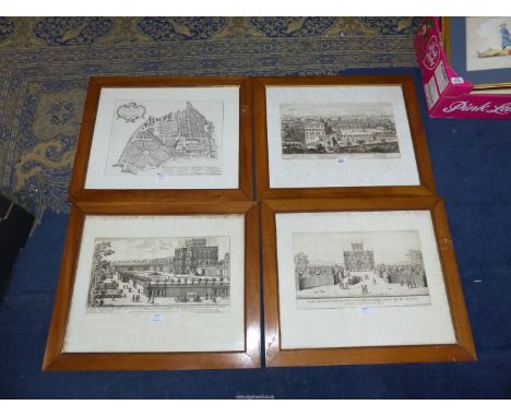 Four framed plates to include; No:17 Prospective of The Garden of The Excellent Duke Mattei, No:18 Plants of The Garden of Th