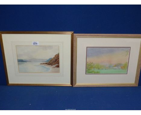 A framed and mounted Watercolour of a Seascape, signed lower right 'C. Orpen', 16" x 13 1/2".