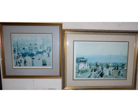 Two Helen Bradley prints signed in pencil with blind stamp to bottom left corner