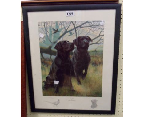 Nigel Hemming: a framed signed limited edition coloured print entitled Work - numbered 457/500 and with certificate verso