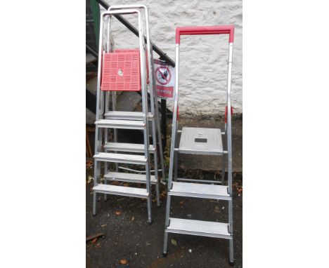Two Beldray aluminium step ladders - sold with a Halo similar