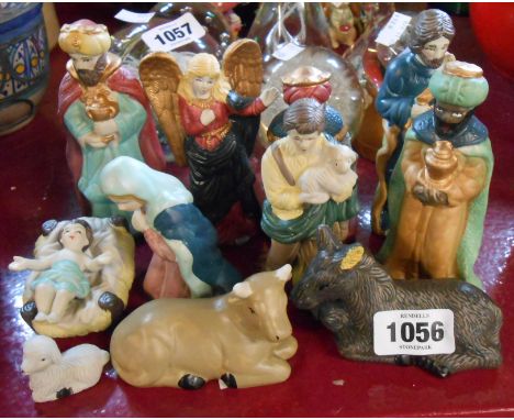 A ceramic nativity set