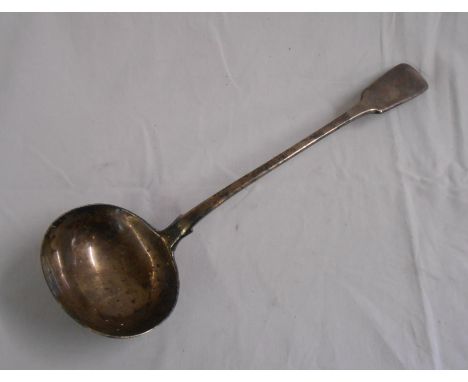 A William IV large silver fiddle pattern ladle - London 1834