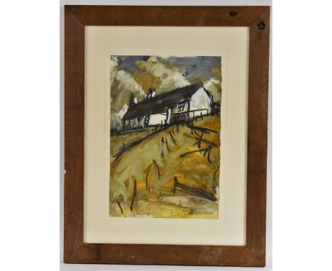 Sarah Hutton (contemporary)Farm on Moorssigned, oil on paper, 56cm x 38cm