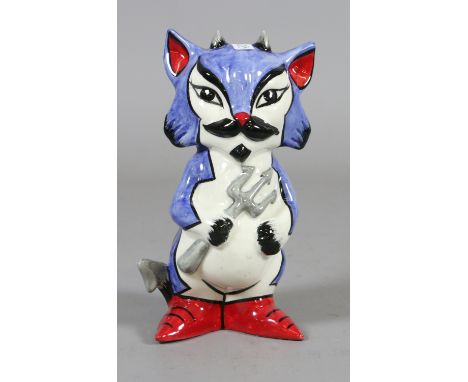 A Lorna Bailey ceramic model of 'Mephisto Chief Demon Devil Cat' signed to the base.