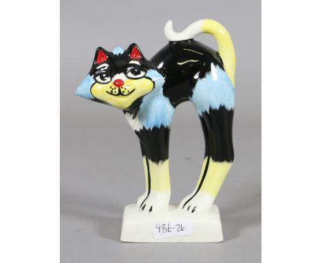A Lorna Bailey ceramic model of Rafa The Cat marked '1/1 in this colourway'.