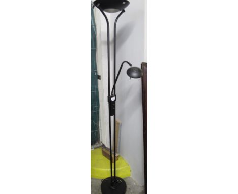 Modern black finish standard lamp.(B.P. 24% incl. VAT)