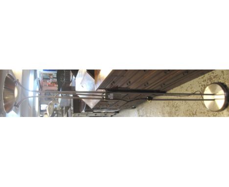 Modern, silver finish, two section standard lamp.(B.P. 24% incl. VAT)