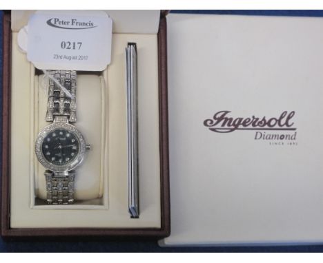 Ingersoll diamond set lady's bracelet wristwatch in original box with manual.(B.P. 24% incl. VAT)