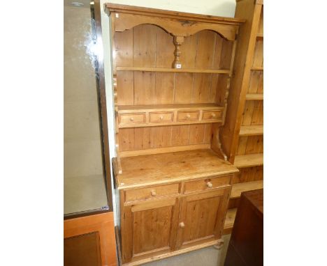 Pine shelf and spice drawer back dresser