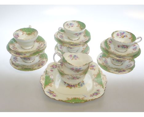 Paragon 'Barkers Kensington' twenty-one piece tea service in Rockingham style