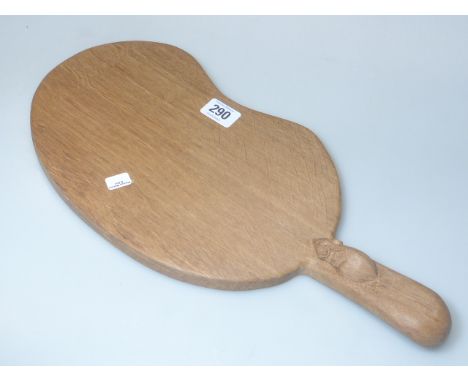 Robert Mouseman Thompson oak kidney-shaped cheeseboard