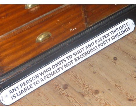 LNER Shut and Fasten this Gate sign