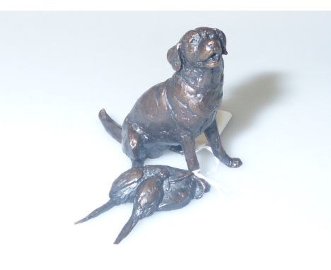 Michael Simpson bronze of a retriever and dead game, no. 119/250