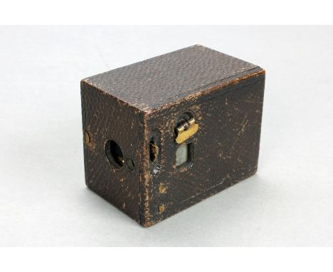 A Pocket Kodak Box Camera, brown, 1896, body, G-VG, shutter not working, lens, G-VG, some light fungus