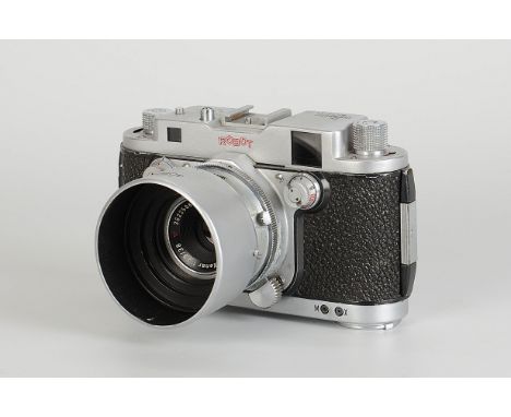 A Berning Robot Royal 24 Model III Camera, chrome, serial no. G-127849, with Schneider Xenar f/2.8 38mm lens, chrome, serial 