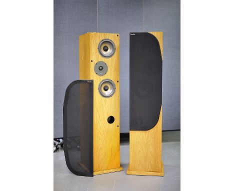A Pair of Pro Ac Response Three Point Five Speakers, serial no. P07358, some light water damage to base