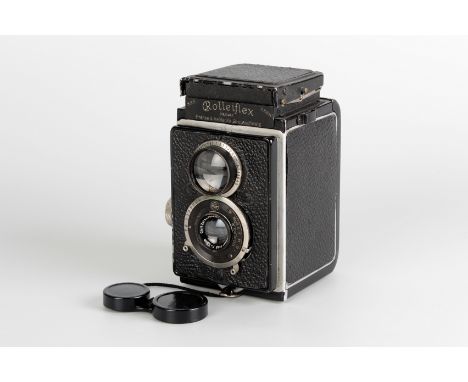 A Rolleiflex I Original TLR Camera, black, serial no. 30457, with Carl Zeiss Tessar f/4.5 75mm lens, serial no. 991173, body,