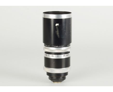 A Taylor-Hobson Cooke Telekinic f/3.3 3¾” Lens, black, serial no. 178905, body, VG, elements, VG, some internal haze and a ve
