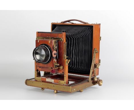 A Thornton Pickard Triple Extension Mahogany Field Camera, circa 1920, 6½x4¾, with Taylor Hobson Cooke Aviar Series II f/4.5 