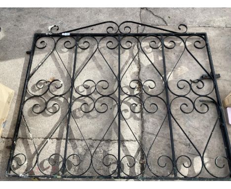 A WROUGHT IRON GARDEN GATE 