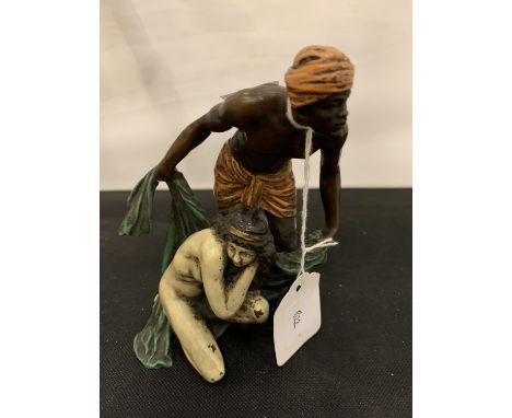 A BERGMAN COLD PAINTED BRONZE SIGNED BY NAM GREB 