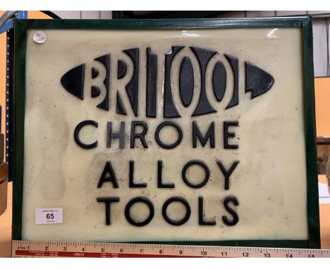 A BRITOOL CHROME ALLOY TOOLS LIGHT BOX ADVERTISING SIGN 