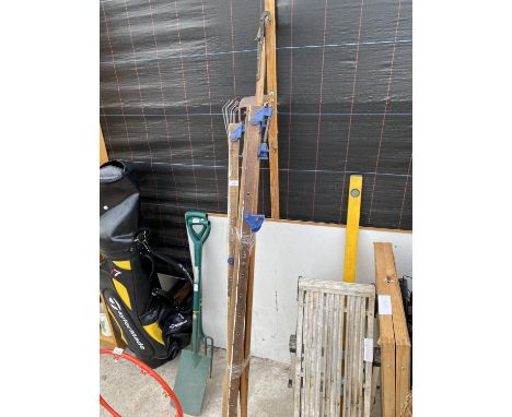 THREE RECORD SASH CLAMPS, LOPPERS ETC 