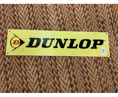 A RECTANGULAR METAL DUNLOP SIGN 