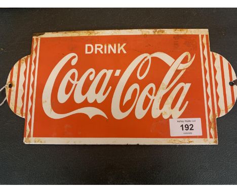 AN ENAMEL DRINK COCA COLA SIGN 