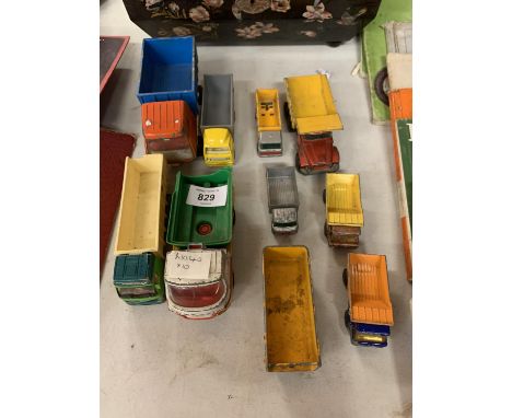 A COLLECTION OF TEN VINTAGE TOY LORRIES 