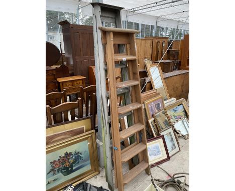 TWO SETS OF STEP LADDERS 