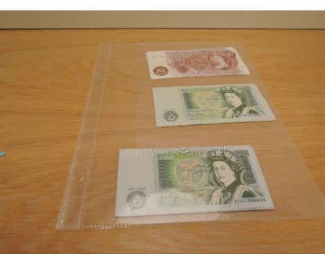 A collection of GB Uncirculated Banknotes, 1955-1962 L K O'Brien 10 Shilling C12 224440 &amp; A36 955834, One Pound x26, 1970