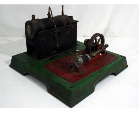 Vintage Toys - A Willesco Stationary Steam Engine in playworn condition with some missing parts, Est £30 - £50.