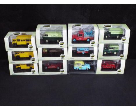 Diecast - twelve 1:43 and 1:76 scale diecast vehicles by Oxford Diecast, models appear to be in near mint to mint condition i