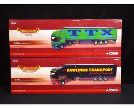 Diecast - two 1:50 Corgi scale trucks in original boxes, comprising CC12112 and CC13813, items appear to be in mint condition