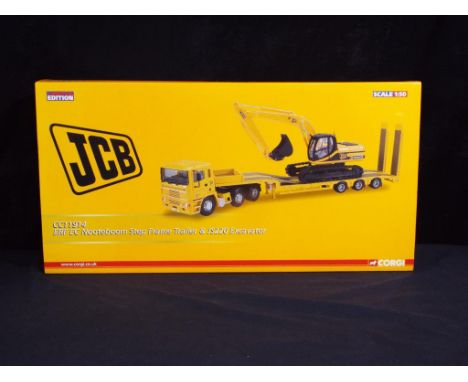 Diecast - a Corgi 1:50 scale diecast truck with JCB #CC11914, model appears to be in near mint to mint condition in near mint