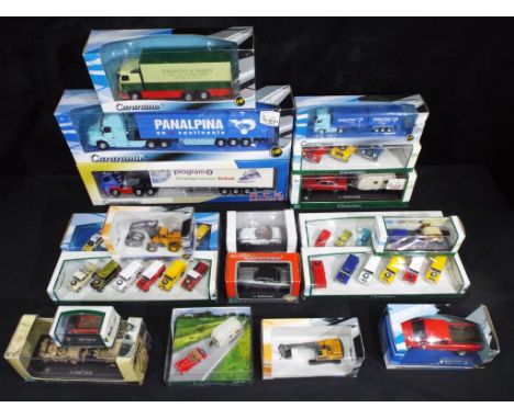 Diecast - nineteen diecast vehicles in various scales, includes three 1:50 scale trucks, 1:43 scale Land Rover set, 1:72 scal