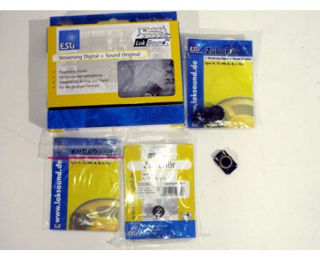 Model Railways - LokSound - a boxed Loksound Sound Decoder and associated Loksound products, including 54800, 50339, 50447, f