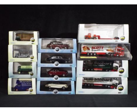 Diecast - twelve diecast vehicles by Oxford Diecast in original boxes in 1:43 and 1:76 scale comprising AP001, AP005, JAGV110