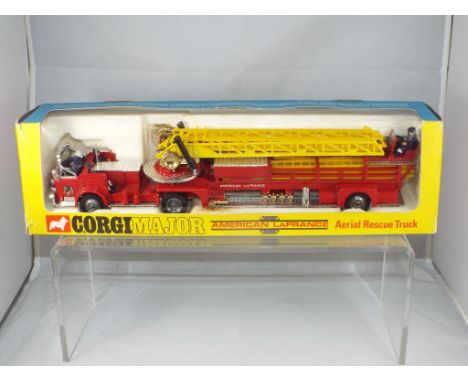 Diecast - Corgi - a vintage boxed Corgi Major 1143 American Lafrance Aerial Rescue Truck, models appears to be mint in very g