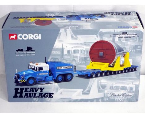 Diecast Corgi - a boxed Corgi Classics set #18001 Scammell Contractor with Nicholas Bogie trailer and steam turbine load, lim