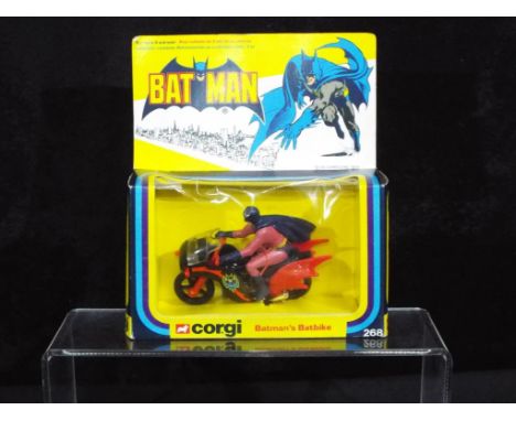 Diecast - Corgi - a vintage boxed Corgi 268 Batman's Batbike, item appears to be in near mint in near mint box with some mino
