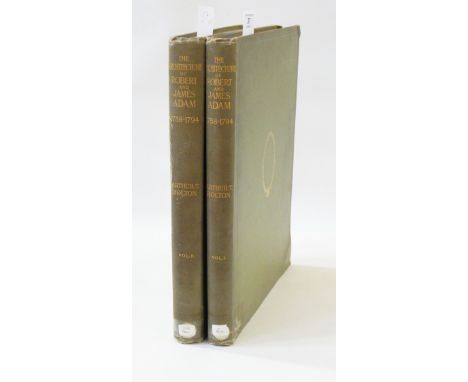 Adam, Robert and James "The Works in Architecture of Robert and James Adam Esqs", vols 1 and 2, publ by Emile Thezard, reprin