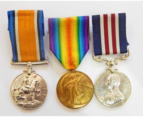 WWI Military medal, War medal and Victory medal awarded to '48688 BMDR R SPOONER D77/BDE R F A' 