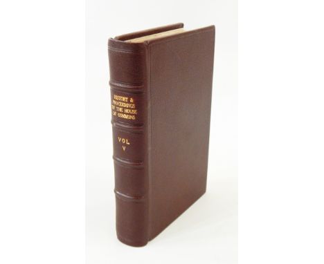 "Parliamentary History of England", the 2nd edition printed for J & R Tonson 1762 and later dates, all rebound brown leather 